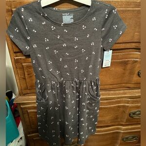 Cat & Jack Charcoal Dress with Floral Print